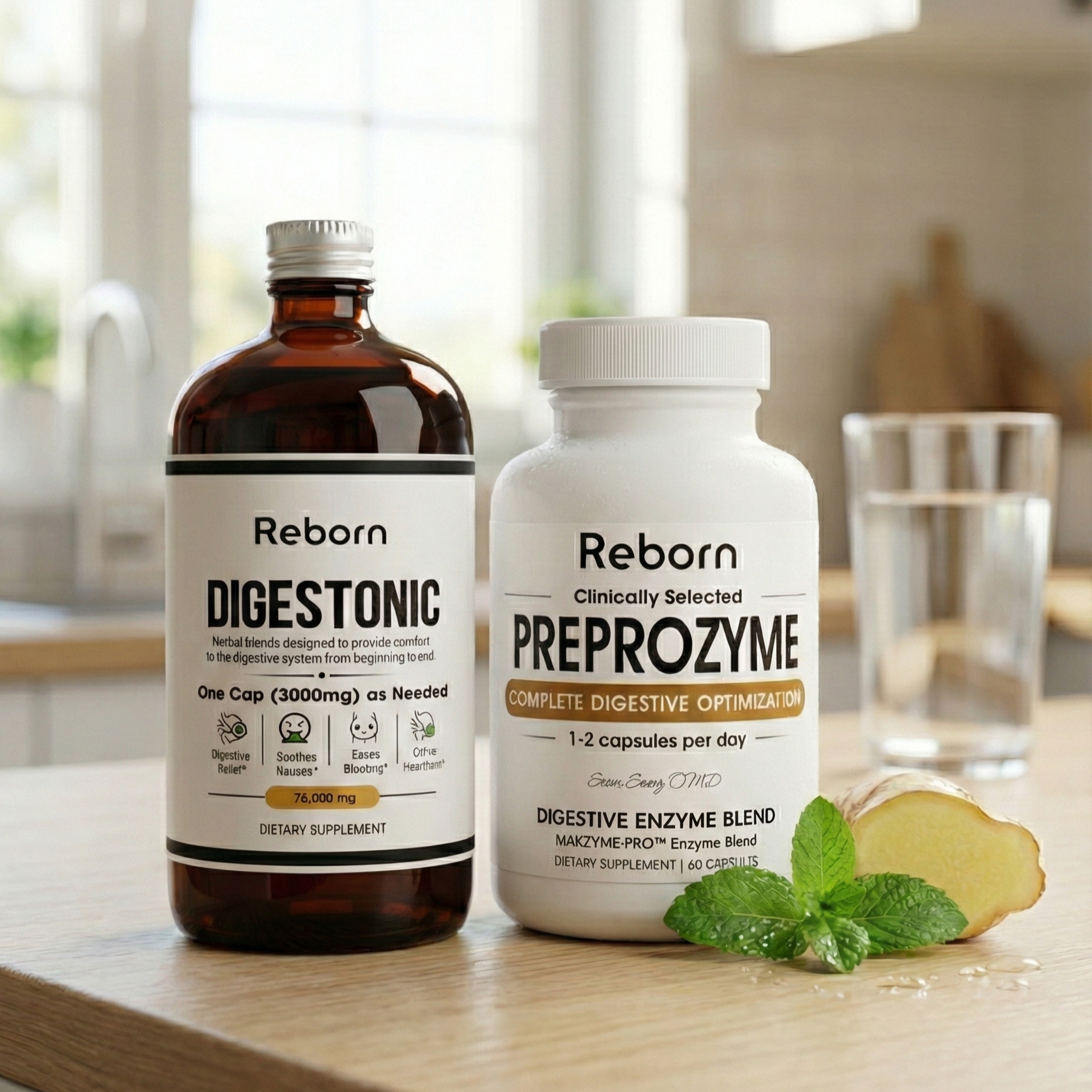 Dr. Sean Gut Reset Kit for Bloating Relief and Digestion with Digestonic and PreProZyme