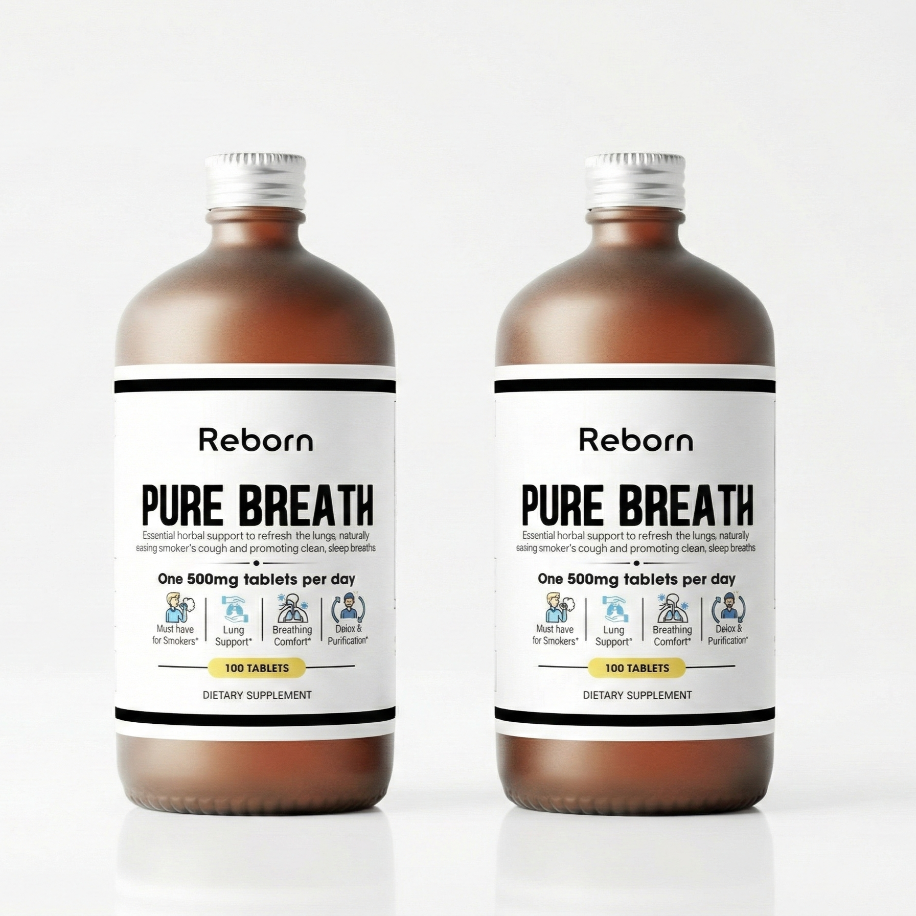 Herbal Lung Support Supplement Double Pack for Smokers